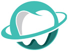 GLO modern dental logo with a background image of Glo modern dental staff